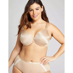 Cacique Smooth Lightly Lined Full Coverage Bra in Cafe Size 40D Nude T-Shirt Bra